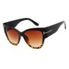 Ochelari de Soare pentru Femei - Techsuit (9778) - Black / Leopard / Brown