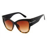 Ochelari de Soare pentru Femei - Techsuit (9778) - Black / Leopard / Brown