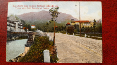 Slanic Moldova-1923-Hotel Racovita si Casino-C.P.circ. foto