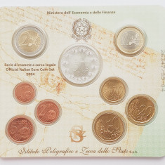 M01 Italia set monetarie 9 monede 2004 5 Euro Television RAI km 254 argint