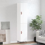 VidaXL Dulap &icirc;nalt, alb extralucios, 34,5x34x180 cm, lemn prelucrat