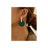 Cumpara ieftin Cercei Rotunzi Verde Inchis - 39733