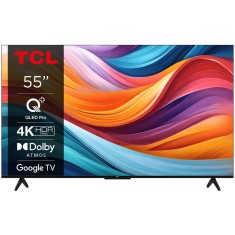 Televizor QLED TCL 55T7B, 139 cm, Smart Google TV, 4K Ultra HD, Clasa F