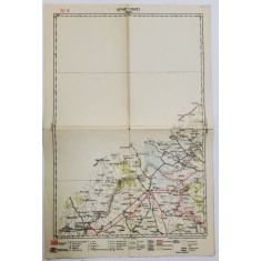 HARTA ZONEI CAREI , LITOGRAFIE DE M.D. MOLDOVEANU , 1936, POLICROMA