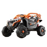 Masina Electrica pentru Copii, Flippy, Tip Buggy/UTV Off-Road Dual Drive, Conectare Bluetooth, Telecomanda, Lumina Intermitenta si Muzica, Baterie 380