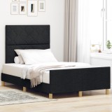 VidaXL Cadru de pat, negru, 120x200 cm, textil