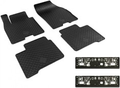 Set Covorase Auto Cauciuc Umbrella Pentru Suzuki Swift (Inclusiv Hybrid) (2017-) + Suport Numar Inmatriculare Mega Drive Simplu Set 2 Buc