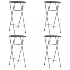Mese de bar, 4 buc., negru, 60 x 112 cm, MDF foto