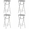 Mese de bar, 4 buc., negru, 60 x 112 cm, MDF