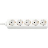 PRELUNGITOR Bachmann, Schuko x 5, conectare prin Schuko (T), cablu 5 m, fara protectie, alb, &quot;B3812525&quot; (timbru verde 0.18 lei)
