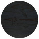 Blat de masă, negru, &Oslash;30x2,5 cm, lemn masiv de pin