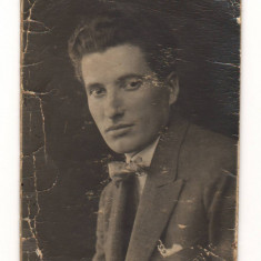 FOTO15082 - BARBAT LA COSTUM, PAPION, BUST. STUDIO FOTO ELISE NOVAC GALATI, 1924