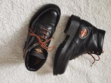 GHETE NEGRE DAMA BRAND HARLEY - DAVIDSON BOCANCI NEGRI PIELE MOTO CHOPPER BIKER