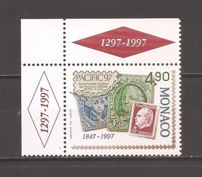 Monaco 1997 - Expoziția de filatelie PACIFIC &amp;#039;97, San Francisco, MNH foto