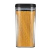 Cutie de Depozitare Alimente, Flippy, tip Container, 2.5L, Recipiente pentru Cereale in Bucatarie, Transparente cu Capac Negru