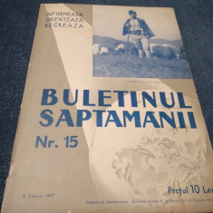 REVISTA BULETINUL SAPTAMANII NR 15 1937