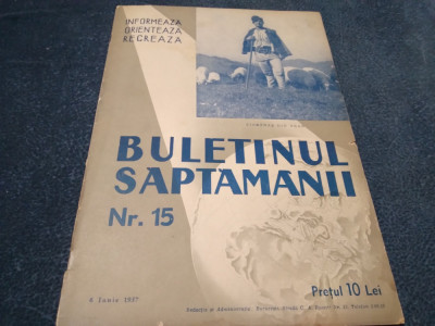 REVISTA BULETINUL SAPTAMANII NR 15 1937 foto