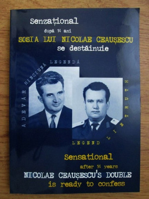 Dupa 14 ani sosia lui Nicolae Ceausescu se destainuie Pacepa Securitatea RARA foto
