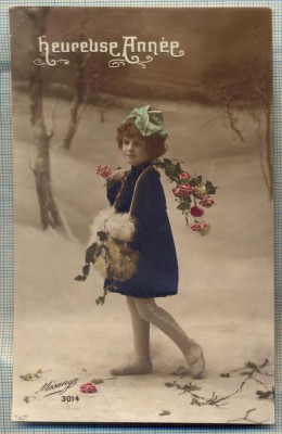 AD 161 C. P. VECHE - FELICITARE ,,HEUREUSE ANNEE&amp;quot; -FRANTA 1919 foto