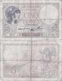 1939 (26 X), 5 francs (P-83a.9) - Franța