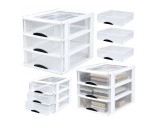 Organizator multifunctional cu 3 sertare, alb, Lean 30858