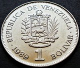 Cumpara ieftin Moneda exotica 1 BOLIVAR - VENEZUELA, anul 1989 * cod 2706 = A.UNC, America Centrala si de Sud