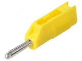 Conector banană 4mm 30A 33VAC 60VDC galben 2,5mm2, HIRSCHMANN