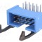 Conector IDC 10 pini 2x5 2,54mm unghi 90&deg; THT TE Connectivity aurit tată albastru