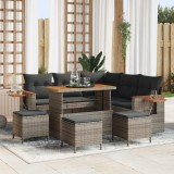 VidaXL Set de canapele pentru grădină 9 pcs Gri 110 x 55 x 71 cm