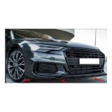 Spoiler prelungire bara fata Audi A6 S-Line S6 C8 2019-> ABS negru Piano Cod: LSP3005
