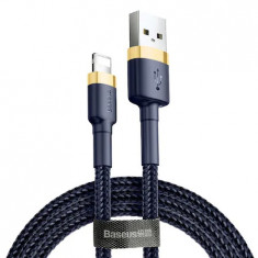 Cablu date si incarcare Baseus Cafule, USB/ Lightning , 1.5A, 2m, Albastru