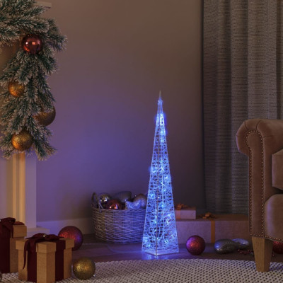 vidaXL Con de lumină cu LED decorativ, albastru, 60 cm, acril foto
