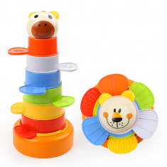 Joc de indemanare - Piramida cu animalute PlayLearn Toys foto