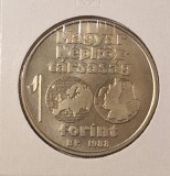 Hungary, Ungaria, 100 Forint European Football Championship, 1988, KM#665, comemorativa, Europa
