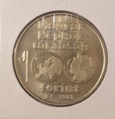 Hungary, Ungaria, 100 Forint European Football Championship, 1988, KM#665, comemorativa