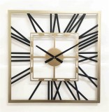 Ceas de perete patrat din metal 60x60x4,5 cm