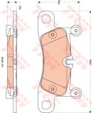 Set placute frana,frana disc PORSCHE CAYENNE (92A) (2010 - 2016) TRW GDB1875