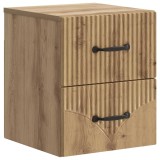 vidaXL Dulap de noapte suspendat Stejar Artizanal 34,5 x 33 x 40 cm 898993