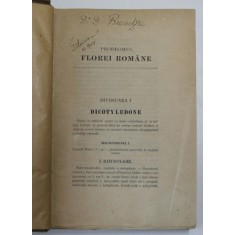 PRODROMUL FLOREI ROMANE SAU ENUMERAREA PLANTELOR PANA ASTA- DI CUNOSCUTE IN MOLDOVA SI VALACHIA de D. BRANDZA , 1879 - 1883 , LIPSA PAGINA DE TITLU