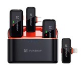 Microfon lavaliera wireless Funsnap S6 Universal, Negru, Sunet 360, Reducere zgomot, Compatibilitate: iPhone, iPad, Android, DSLR, PC