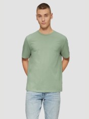 Tricou cu maneca scurta, barbati, la baza gatului, croiala Regular Fit, Verde pudrat, 2XL