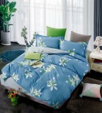 Cumpara ieftin Lenjerie de pat pentru o persoana cu husa elastic pat si fata perna dreptunghiulara, Danxia, bumbac mercerizat, multicolor