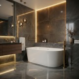 Cada freestanding acril REA OLIMPIA 170 cm alba moderna