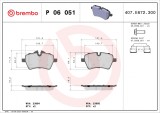 BREMBO P 06 051 PRIME LINE set placute frana,frana disc