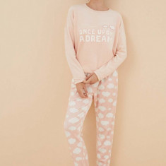 women'secret pijama COZY CLOUDS femei, culoarea roz, 3136021