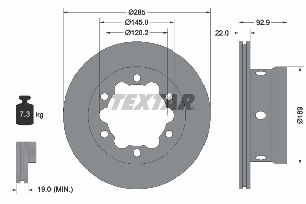 TEXTAR 92089803 PRO Disc frana
