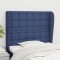 vidaXL Tăblie de pat cu aripioare, albastru, 93x23x118/128 cm, textil