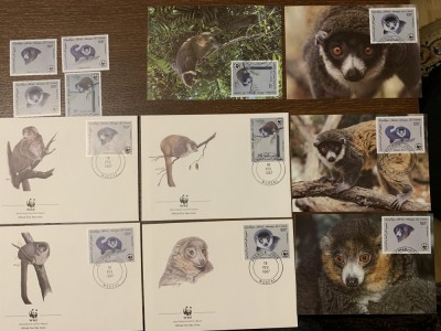 comore - serie 4 timbre MNH, 4 FDC, 4 maxime, fauna wwf foto