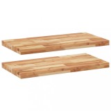 Cumpara ieftin Rafturi suspendate 3 buc. 80x40x4 cm lemn masiv acacia netratat