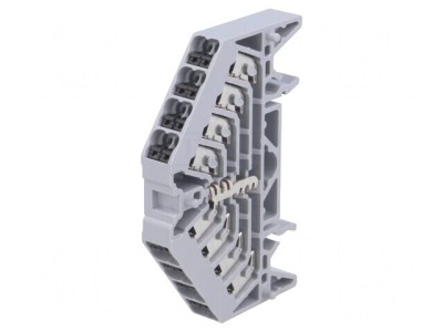 Conector Șină 1.5mm&amp;sup2; 16 Borne Gri TS35 x 7.5 foto
